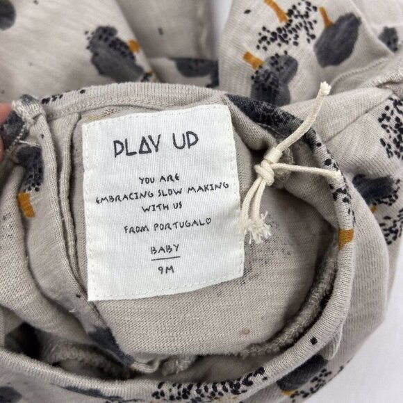 NWOT Play Up Portugal Organic Cotton Ruffle Top in Stone (9m) - Picture 6 of 9